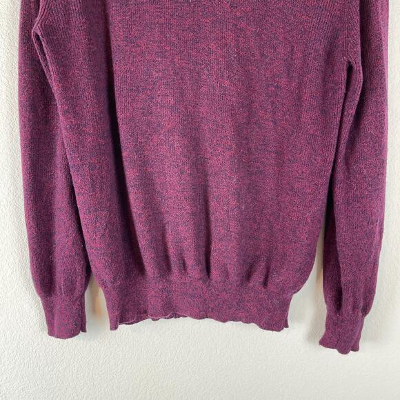 Zachary Prell Crawford Silk Wool Blend Sweater Mens XL Burgundy Red Knit 1/4 Zip - Picture 4 of 11